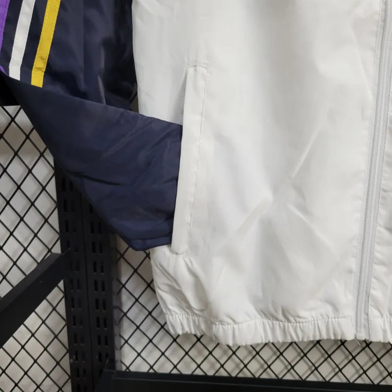 Real Madrid WindBreaker White/Dark Blue
